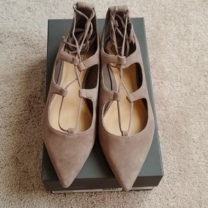 Vince Camuto lace up pointy toe flats